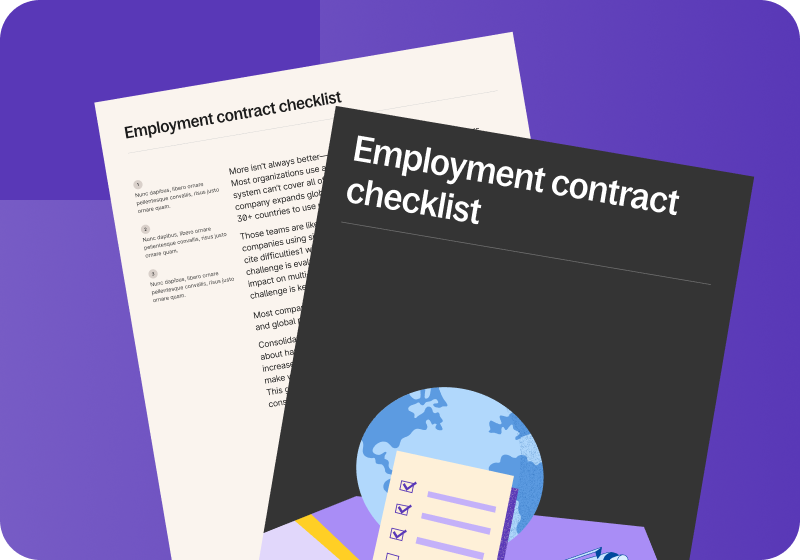 Employment contract checklist