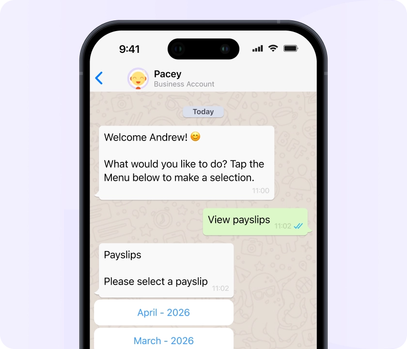 View payslips anytime